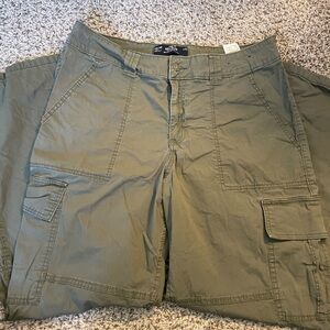 Hollister Women Army Green Cargo Pants Stretchy